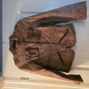 Women's Vintage Brown Leather Jacket